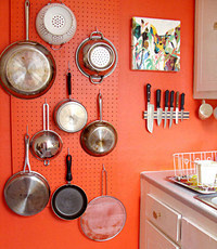 厨房那片橙色的背景