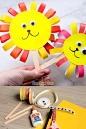 This contains an image of: Paper Lion Puppet Craft – Lion Crafts for Kids