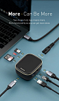 Baseus USB Type C HUB C to USB 3.0 HDMI USB HUB for MacBook Pro 7 in 1 USB C HUB with Power Adapter RJ45 Card Reader Type C HUB| | - AliExpress