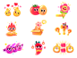 火花互动表情 praise cat expression interactive interesting illustration