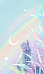 彩虹猫咪，手机壁纸