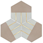 Claw Pink Hexagon Cement Tile with Brass Inlay - Contemporary - Wall And Floor Tile - by SubwayTileShop