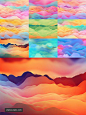 10款唯美彩色云层纹理高清图片打包下载 背景纹理 