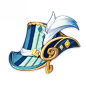 Troupe's Dawnlight : Troupe's Dawnlight is an Artifact in the set Wanderer's Troupe. A small flower-shaped insignia. There seems to be music coming from it. Among the members of the troupe was a charismatic swordswoman.Beautiful as the light on water, ele