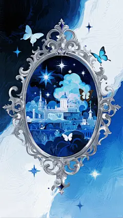 蓝色系镜中城｜分享竖屏壁纸 - 小红书