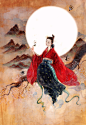 点滴细节，绘制出一幅幅精致细腻的神话故事——鹿溟山老师古风插画下的女子妩媚且温柔。 ​​​​