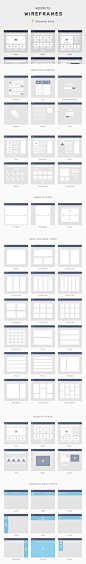 标准的矢量网站线框模型Ultimate Website Wireframe Mockups（ai）