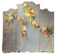 painted roses on fol...