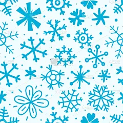 雪花,动画片,四方连续纹样,可爱的,白色,愉悦,季节,冬天,收集