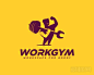 Workgym举重工人logo设计欣赏
