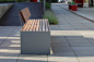 木材不锈钢座椅mmcité - products - park benches - blocq