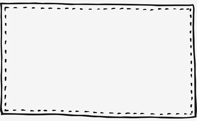 虚线实线手绘边框