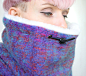 Wool cowl hood, Iridescent hooded cowl, Snock® in lovely multi-color wool blend with faux fur lining : Super warm and cozy winter cowl hood or hooded cowl! This unique cowl scarf or fur cowl is designed for the coldest of winters and can also be used as a