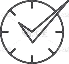 check time icon logo design element isolated on