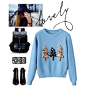 A fashion look from December 2014 featuring christmas jumpers, black ankle booties and black bag. Browse and shop related looks.