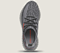 Yeezy Mafia 不仅发布了效果渲染图，曝光的布料图片也显示了这双 Yeezy 350 Boost V2 “Beluga 2.0” 依然是灰橙配色，鞋面的纹理几乎一样，不过侧面的油漆条和 SPLY-350 字样则对调的色彩，以更为低调的橙色 SPLY-350 字样呈现。