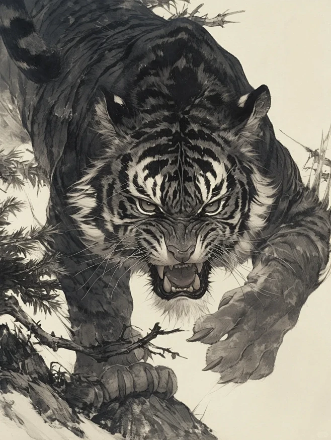 猛虎
猛虎迎春，威猛雄壮，愿你如虎添翼，...