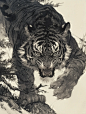 猛虎
猛虎迎春，威猛雄壮，愿你如虎添翼，勇往直前，事业高飞。福气满满，家庭和谐，身体健康，财运亨通，笑口常开。在这虎虎生威的岁月里，愿你虎运当头，万事如意，心想事成！