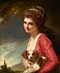 The Companions : Digital collage featuring a portrait of 'Lady Hamilton as Nature' by George Romney (1782). 