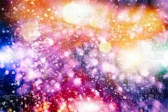 抽象闪耀的灯光和星星。 圣诞佳节快乐新年贺卡的概念冬天大雪纷飞