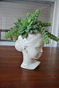 Modern Ceramic Head Planter