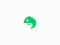 D / chameleon spinning spin movement moving symbol character lizard simple logo gif geometric animation chameleon minimal