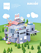 Bürosit Factory : An isometric 3D model created with C4D R15 for Bürosit 2015 Magazine Ads. Please Enjoy