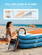 AstroAI Paddle Board Pump，20 PSI High-Pressure SUP Electric Air Pump, DC Metal Structure Intelligent Dual-Stage Inflation & Auto-Off Feature，7.5 inches LED Screen, Deflation for SUP (Orange), Inflation Devices - Amazon Canada