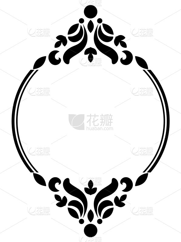 华丽的,边框,传统,请柬,华贵,巴洛克风...