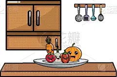 蔬菜,可爱,式样,商业厨房,有机食品,自然,菜单,清新,健康食物,环境