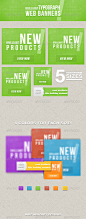 Typograph Web Banners - GraphicRiver Item for Sale