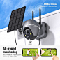 Amazon.com : Wireless Security Camera Outdoor, 2K Solar Powered WiFi Cameras, Rechargeable Solar Outdoor Camera with PIR Motion Detection, 2-Way Audio, IP65 Waterproof, Spotlight & Siren, Color Night Vision : Electronics
