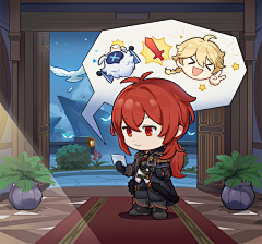 jojoooo采集到原神生日贺图Q版