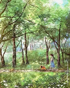 Aeppol｜森系女孩水彩插画