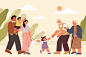 Vecteur gratuit illustration de moments familiaux dessinés à la main