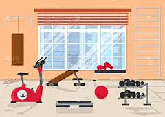 窗户,室内,学校体育馆,住房,漫画,商务,体操,运动,慢跑,设备用品
