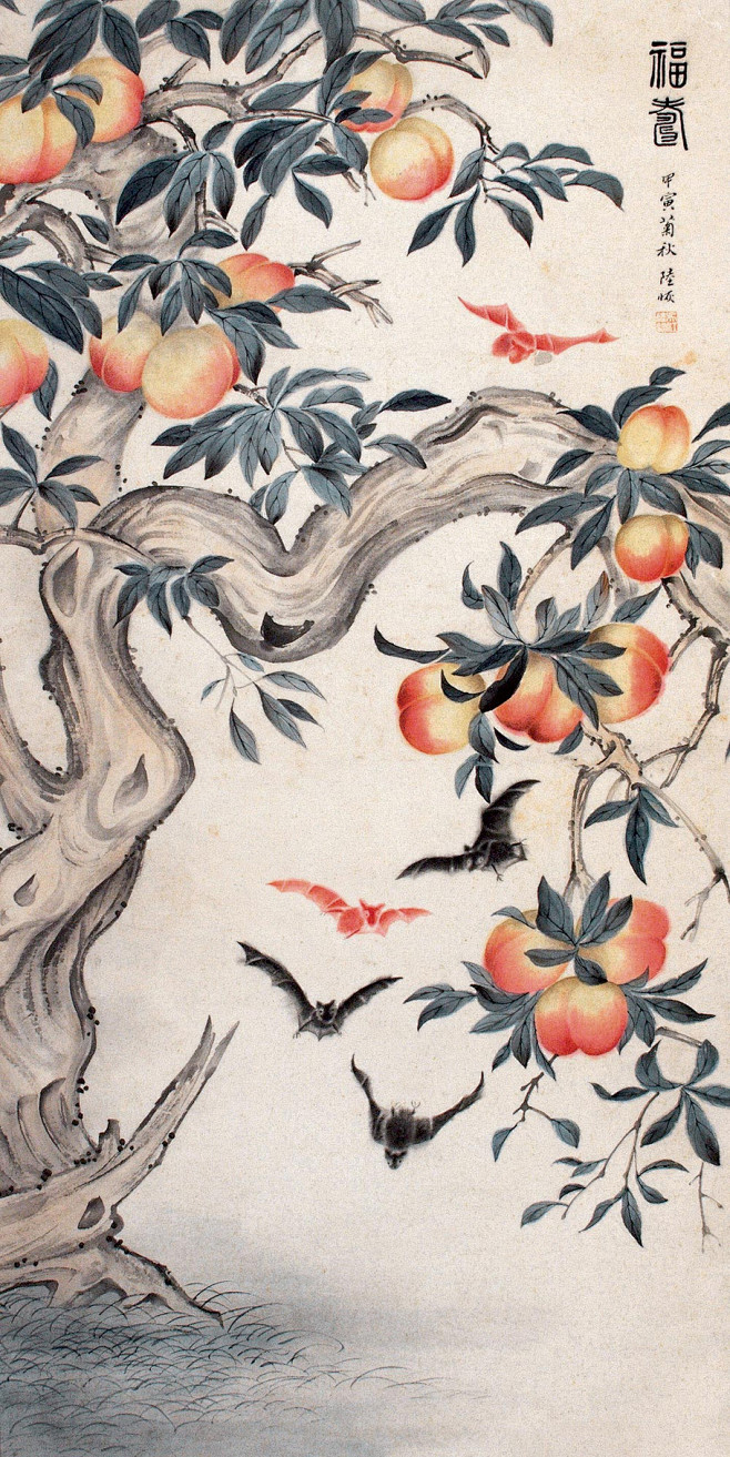 陆恢花鸟画欣赏陆恢18511920清末民初著名画家原名友恢一名友奎字廉夫