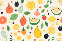 自然华丽清新水果花纹底图背景图