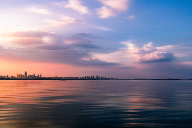 武汉东湖 : 顶着大太阳去等日落，果然没...