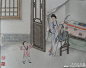 二十四孝子图_24孝子图_手绘墙绘图片素材_国画_华彩艺术网