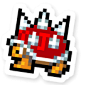 Mario. Pop culture icon-马里奥贴纸/贴纸设计/小插图/小标签/8bit/8比特/像素