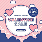 Premium Vector | Flat valentine's day sale offer