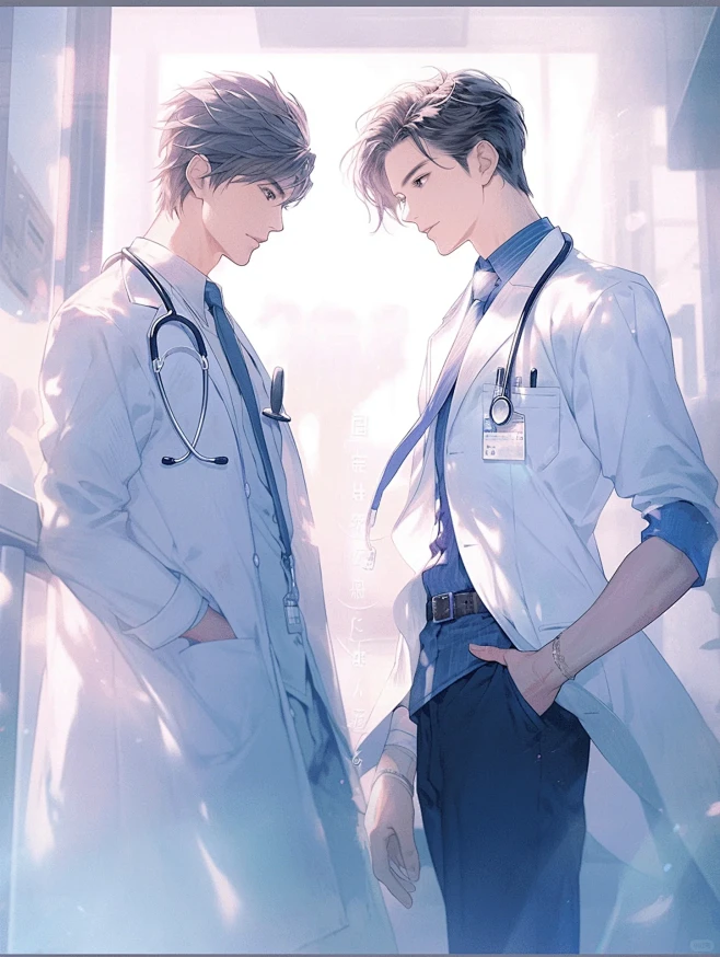 可商用底图｜现代双男主-花瓣网