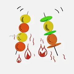 卡通烤串美食插图图片大小2000x2000px 图片尺寸139.76 KB 来自PNG搜索网 pngss.com 免费免扣png素材下载！插图#串串#红色#卡通烤串#烤串#烤串美食#绿色#美食#烧烤#食物#水果#装饰图案#