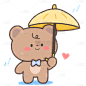 手绘-卡通动物元素-熊