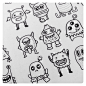 【手绘】一组小怪兽手帐简笔画。手帐超话简笔画超话 ​作者：插画师Lemao ​​​​