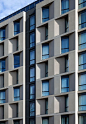 Hampton by Hilton London Waterloo | shadow | angles | recessed window| concrete shades