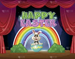 彩蛋兔子的复活节快乐卡片