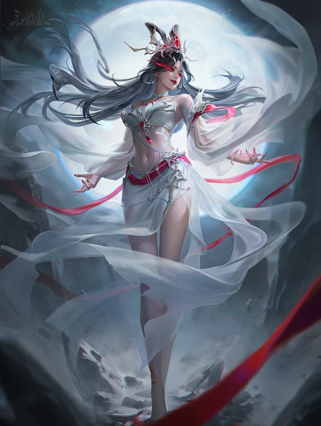 原画魔貂蝉-花瓣网