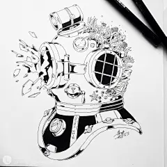 插画 黑白 手绘 涂鸦